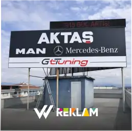 Aktaş Mercedes vinil branda tabela